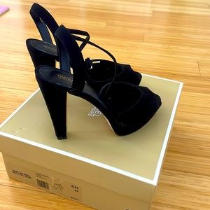 Michael Kors black suede  dress shoes.